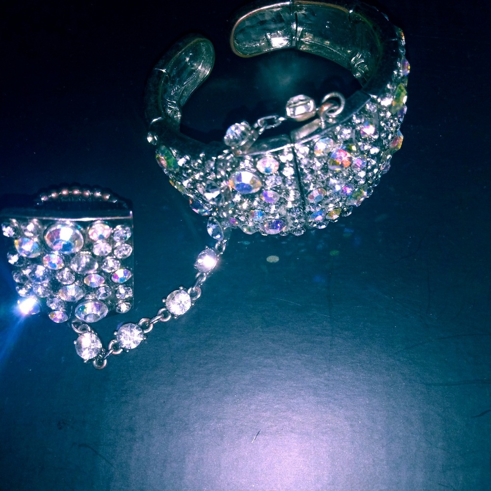 Vintage Rhinestone Slave Bracelet